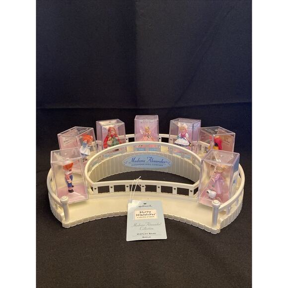 Madame Alexander “Merry Miniatures” Display Base & 7 Keepsake Collection Dolls - Picture 1 of 16